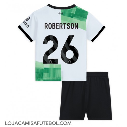 Camisa de Futebol Liverpool Andrew Robertson #26 Equipamento Secundário Infantil 2023-24 Manga Curta (+ Calças curtas)